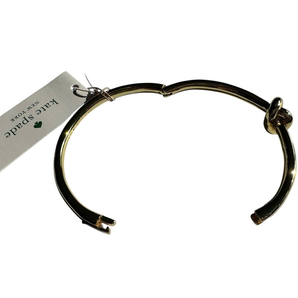 Kate Spade - Gold Sailors Knot hinged Bangle Bracelet, NWT - Picture 6 of 6